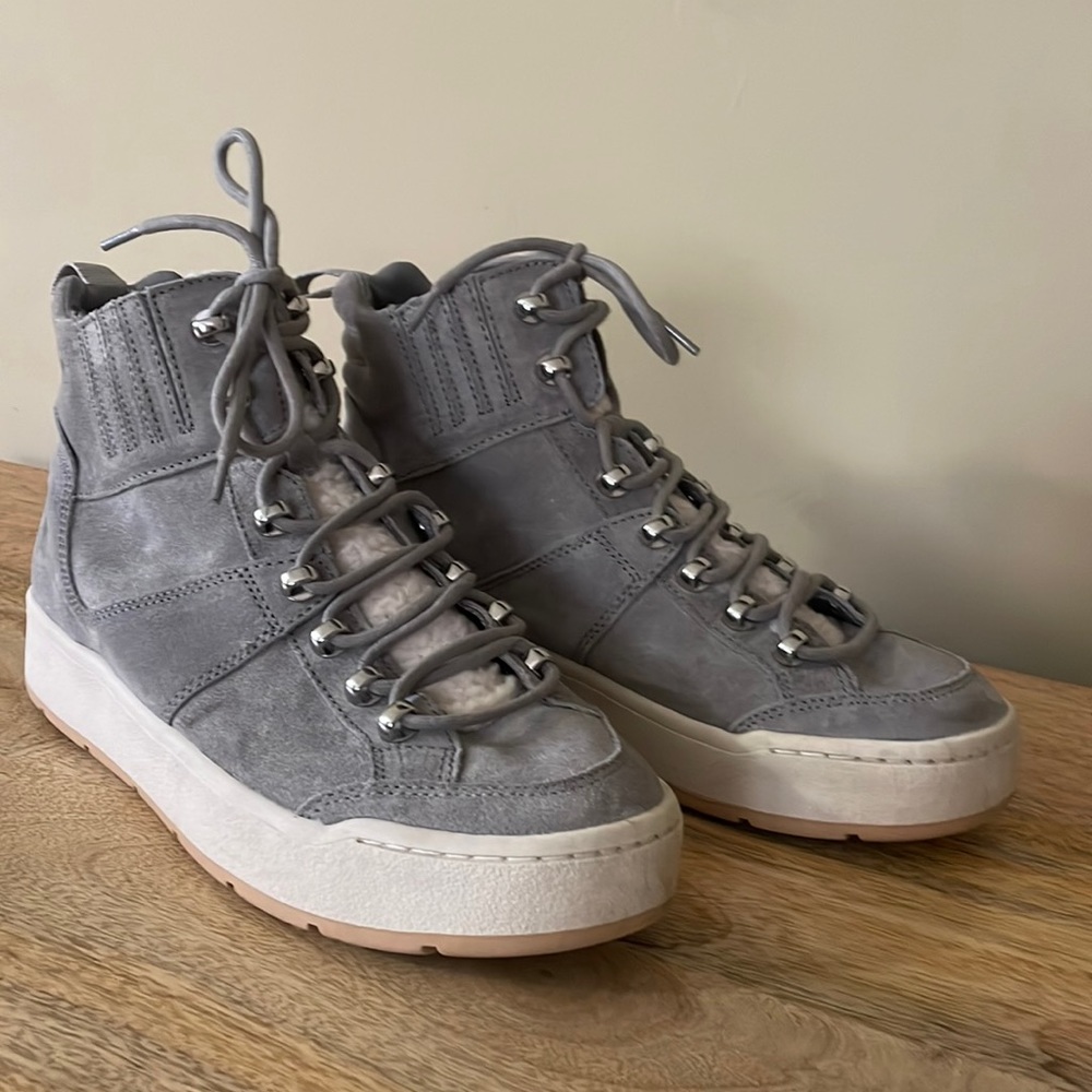 Marc Fisher LTDFaux Shearling and Suede High Top Sneakers